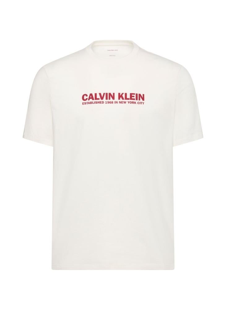 كالفن كلاين تيشيرت بياقة دائرية مزين برسمة - Image 5