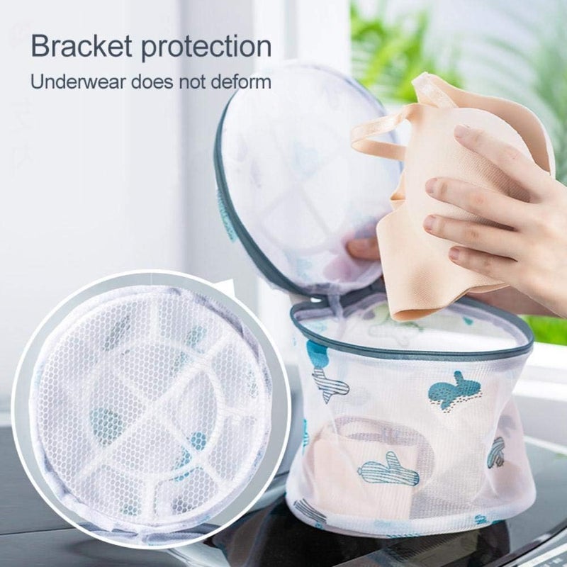 BEHAHAI Mesh Laundry Bags for Delicates with Premium Zipper Travel Storage Organize Bag Clothing Washing Bags for Laundry Blouse Bra 5PCS PRINT MESH BAG SET - Image 5