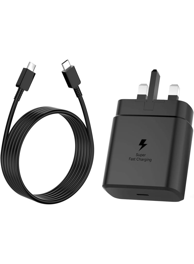 AAS ECOM 45W USB C Super Fast Charging PD Charger with 1 m Cable - Compatible with S25 S24 S23 S22 S21 S20 Ultra, S24+ S23+ S22+ S21+, A53, A15, A54, Fold, Flip - Type C Power Adapter, - Image 1