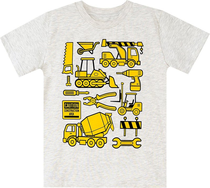 Mshb&G Construction Vehicles Boys T-Shirt Shorts Set - Image 5