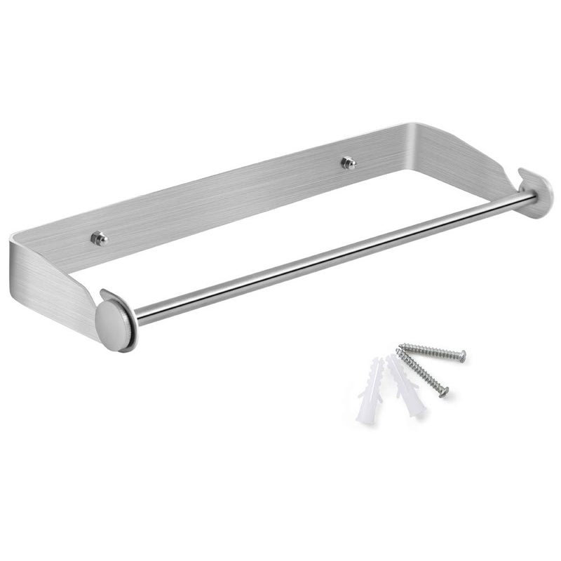 PHUNAYA Under Cabinet Paper Towel Holder Wall Mount for Home KitchenStainless Steel for Large RollsBrushed Nickel