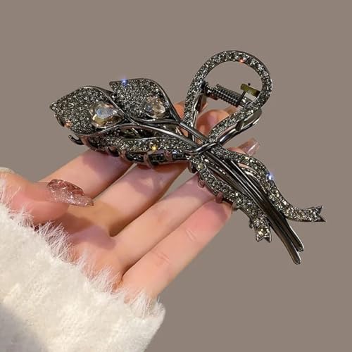 Dartler Royal Black Hair Clutcher For Women | Stylish Hair Claw For Girls | Trendy Alloy Metal Clip | Premium & Fashionable Girls Hair Accessories | Suitable In Various Occasions | Pack Of 1 - Image 2