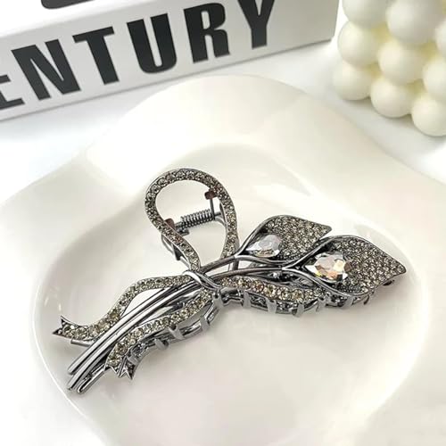 Dartler Royal Black Hair Clutcher For Women | Stylish Hair Claw For Girls | Trendy Alloy Metal Clip | Premium & Fashionable Girls Hair Accessories | Suitable In Various Occasions | Pack Of 1 - Image 3