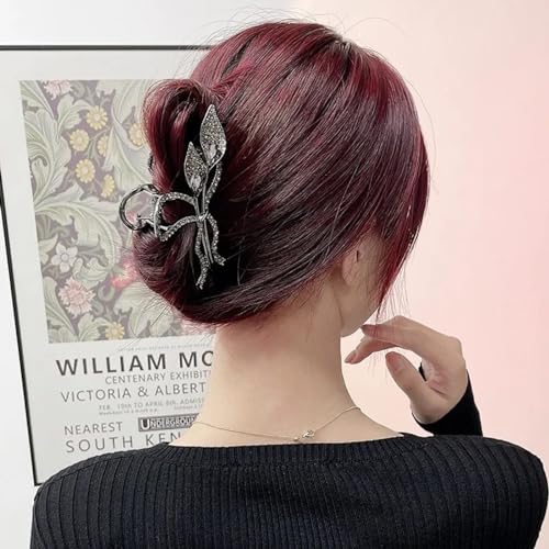 Dartler Royal Black Hair Clutcher For Women | Stylish Hair Claw For Girls | Trendy Alloy Metal Clip | Premium & Fashionable Girls Hair Accessories | Suitable In Various Occasions | Pack Of 1 - Image 1