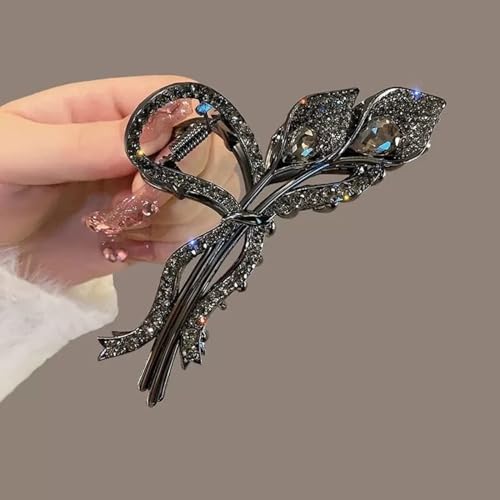 Dartler Royal Black Hair Clutcher For Women | Stylish Hair Claw For Girls | Trendy Alloy Metal Clip | Premium & Fashionable Girls Hair Accessories | Suitable In Various Occasions | Pack Of 1 - Image 4