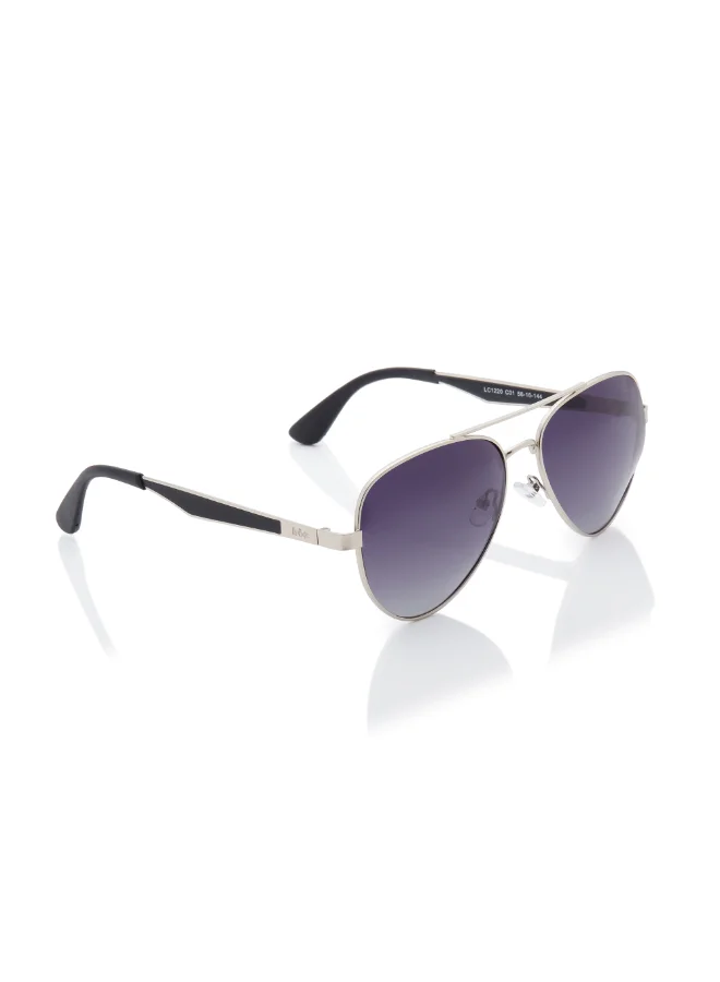 Lee Cooper Polarized Sunglasses Gradient Grey Frame Silver Mirror Lens 47mm  - LC1220C01