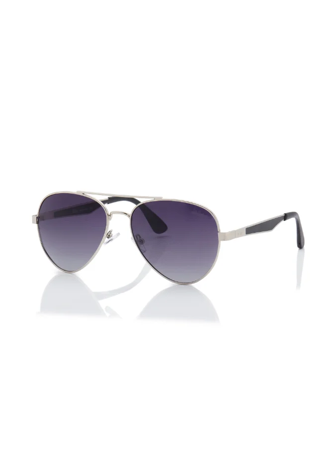 Lee Cooper Polarized Sunglasses Gradient Grey Frame Silver Mirror Lens 47mm  - LC1220C01