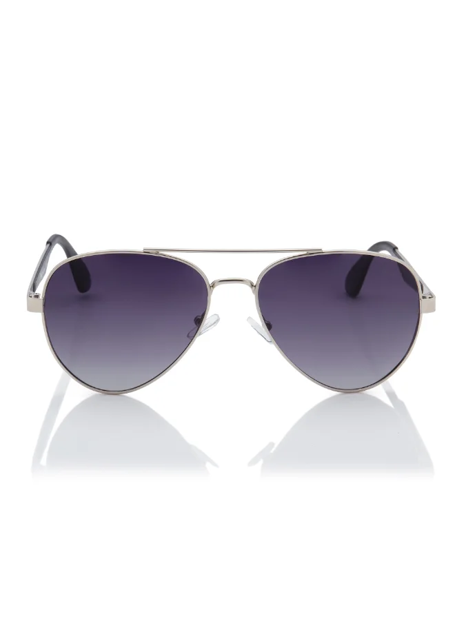 Lee Cooper Polarized Sunglasses Gradient Grey Frame Silver Mirror Lens 47mm  - LC1220C01