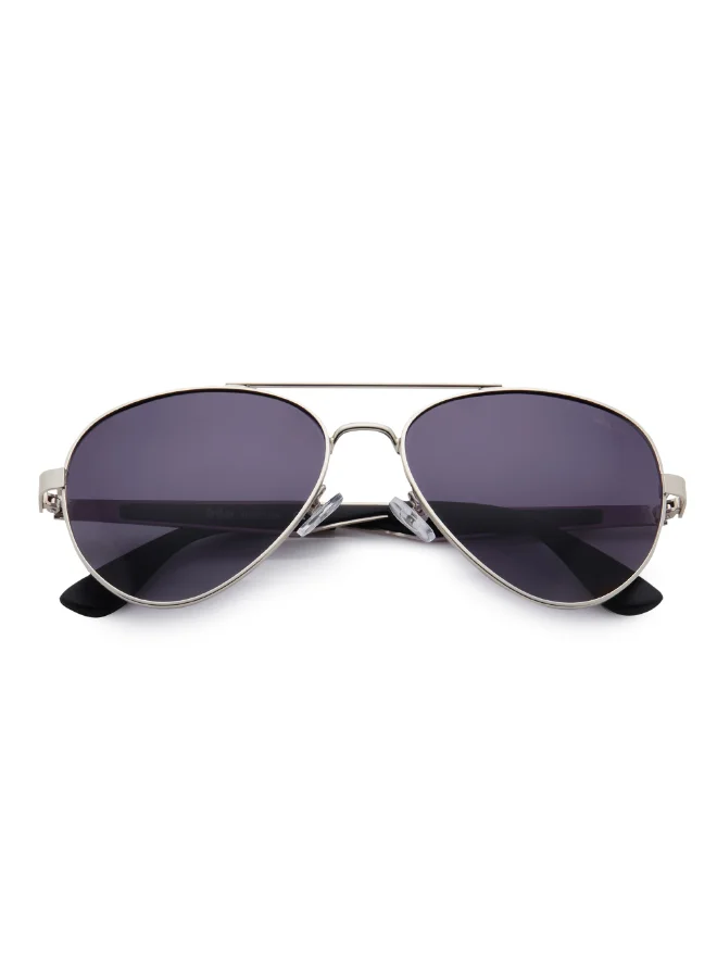 Lee Cooper Polarized Sunglasses Gradient Grey Frame Silver Mirror Lens 47mm  - LC1220C01