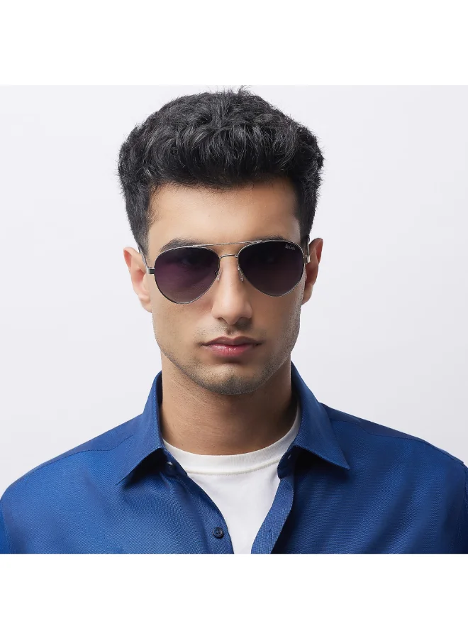 Lee Cooper Polarized Sunglasses Gradient Grey Frame Silver Mirror Lens 47mm  - LC1220C01