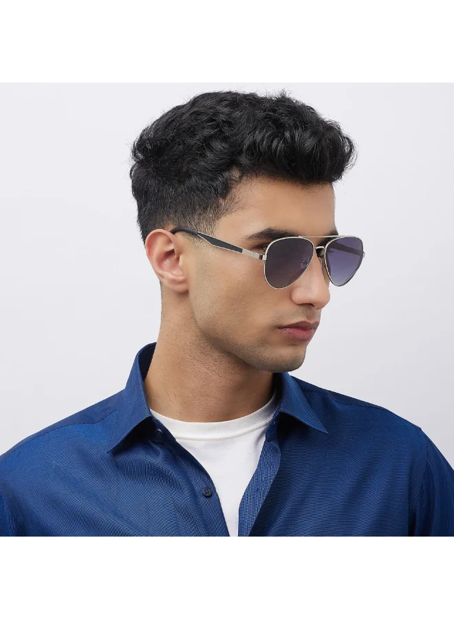Lee Cooper Polarized Sunglasses Gradient Grey Frame Silver Mirror Lens 47mm  - LC1220C01