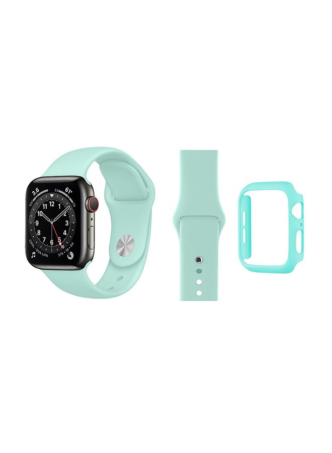 Perfii Bumper Replacement Band For Apple Watch Series 6/SE/5/4 Marine Green