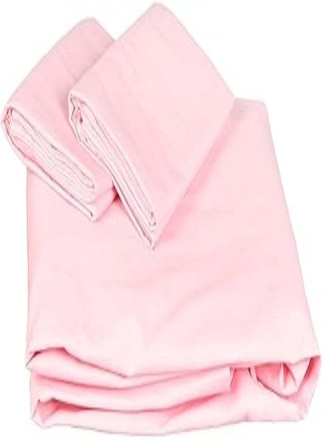 Generic Plain Cotton Duvet Cover Set Of 3 Pieces 240 * 260cm - Rose 