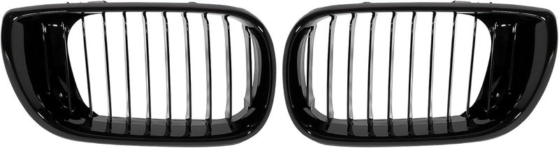 X AUTOHAUX Gloss Black Front Kidney Grille for BMW E46 3 Series (2002-2004) - Image 1