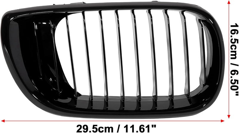 X AUTOHAUX Gloss Black Front Kidney Grille for BMW E46 3 Series (2002-2004) - Image 3