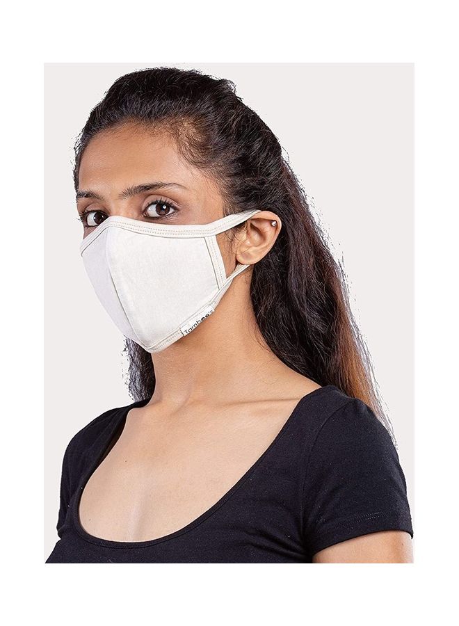 Tamboo's 2-Piece Eco Friendly Reusable Washable Soft Adults Face Masks Natural Beige/Grey Mist 30x13.5cm - Image 3