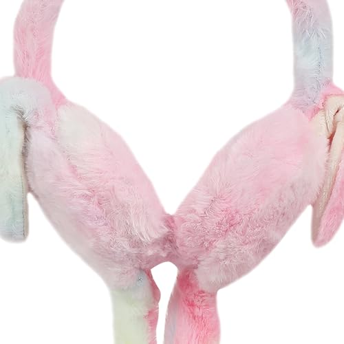 RR DESIGN Earmuffs Cute Plush Animal Ear Warmers for Women & Girls | Fluffy Furry Ear Muffs for Winter | Fluffy Furry Ear Muffs | Adorable Bunny Fluffy Ear Warmers (multicolor Pink) - Image 5