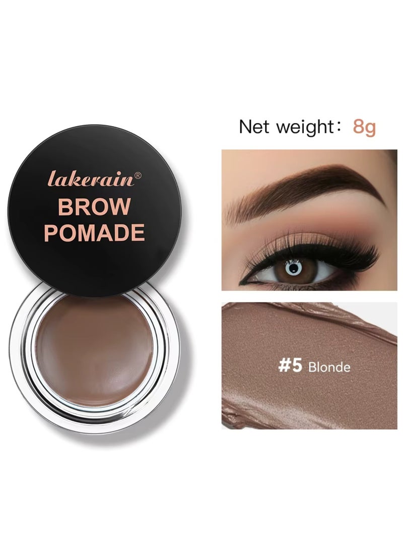 lakerain Brow Pomade Natural Long Lasting Sweat Proof Waterproof Eyebrow Makeup Gels Smooth Fast Drying Eyebrow Color Cream Eyebrow Pomade Brow Coloring Gel Blonde 05 - Image 2
