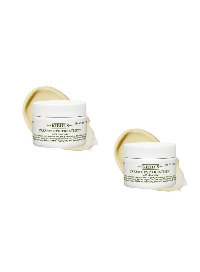 Kiehl's 2 PCS in set Creamy Eye Treatment Cream With Avocado 14g, Contain Vitamin A, Avocado Oil and Fatty Acids To Hydrate Skin, Reduce The Look Of Puffiness and Fine Lines, Unveil More Vigorous Looking Eye Area - Image 2