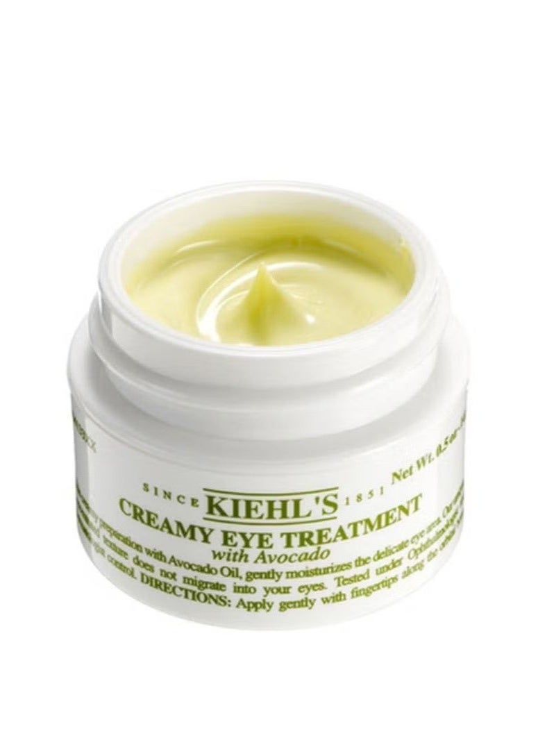 Kiehl's 2 PCS in set Creamy Eye Treatment Cream With Avocado 14g, Contain Vitamin A, Avocado Oil and Fatty Acids To Hydrate Skin, Reduce The Look Of Puffiness and Fine Lines, Unveil More Vigorous Looking Eye Area - Image 4