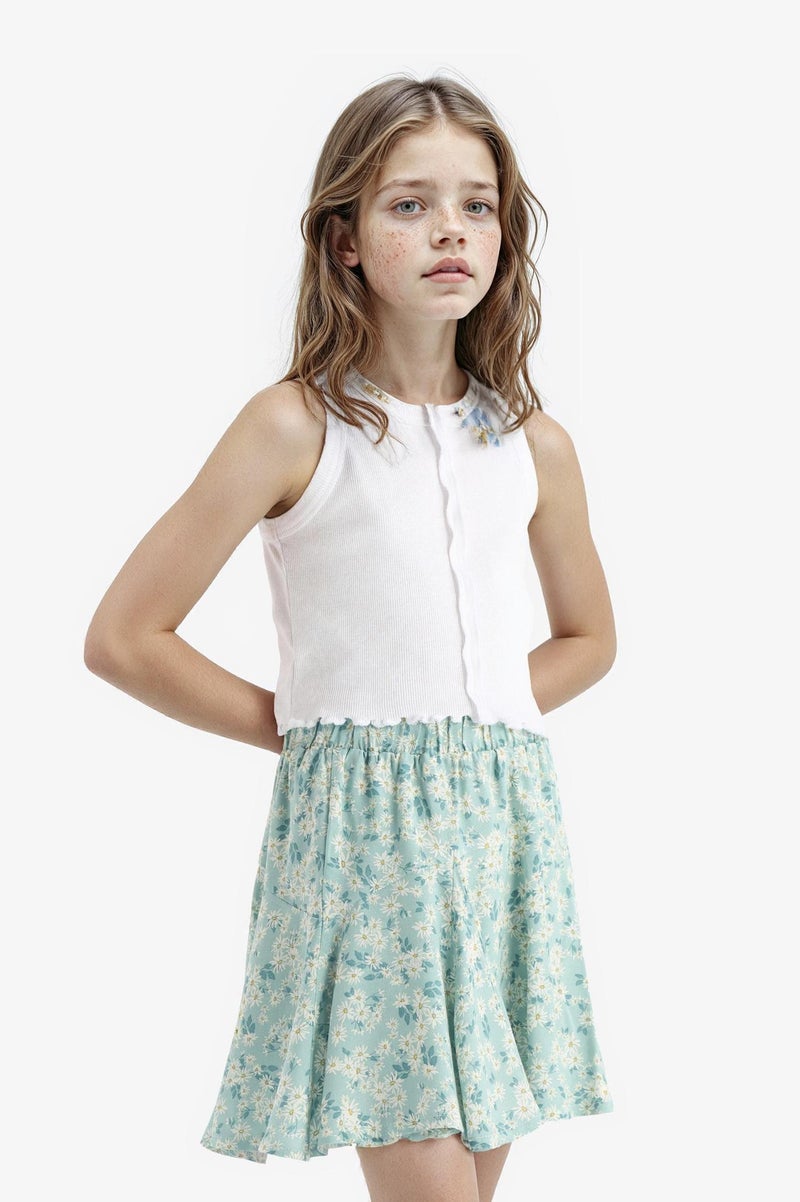 DeFacto Green Girl Woven Dress Casual - Image 3