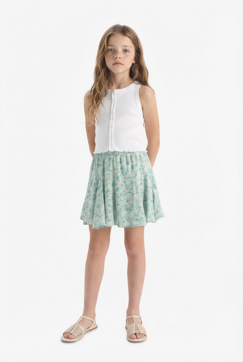 DeFacto Green Girl Woven Dress Casual - Image 1