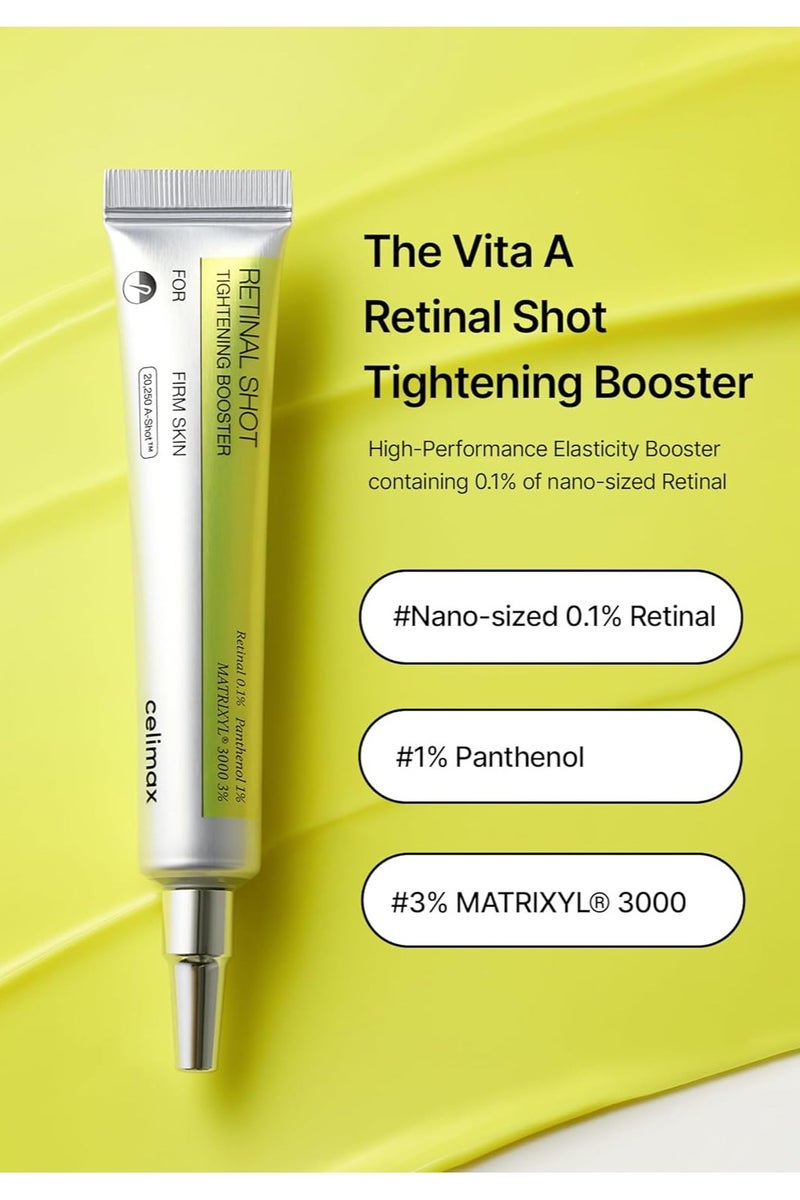 celimax The Vita A Retinal Shot Tightening Booster | with Liposomized Retinal, Matryxyl, Pore Minimizer, Wrinkles & Fine Lines, Firmer Skin, 15ml - Image 2