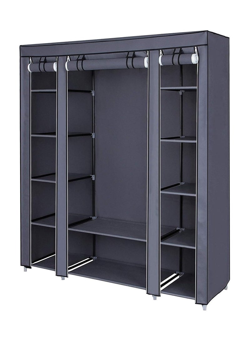 Non-woven Fabric Closet Organizer Portable Wardrobe with Shelves - Extra Strong and Durable Storage Solution - Image 1