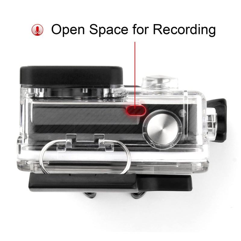 SOONSUN Side Open Protective Skeleton Housing Case for GoPro Hero 4 Black, Hero 4 Silver, Hero 3+, Hero 3 Cameras – LCD Screen Touchable and Charging Without Removing The Housing Case - Image 3