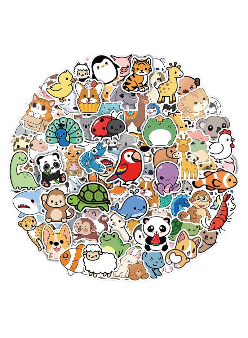 KASTWAVE 100 Pcs Animal Stickers for Kids, Water Bottle Stickers Waterproof Vinyl Hydroflask Phone Skateboard Laptop Stickers - Image 1