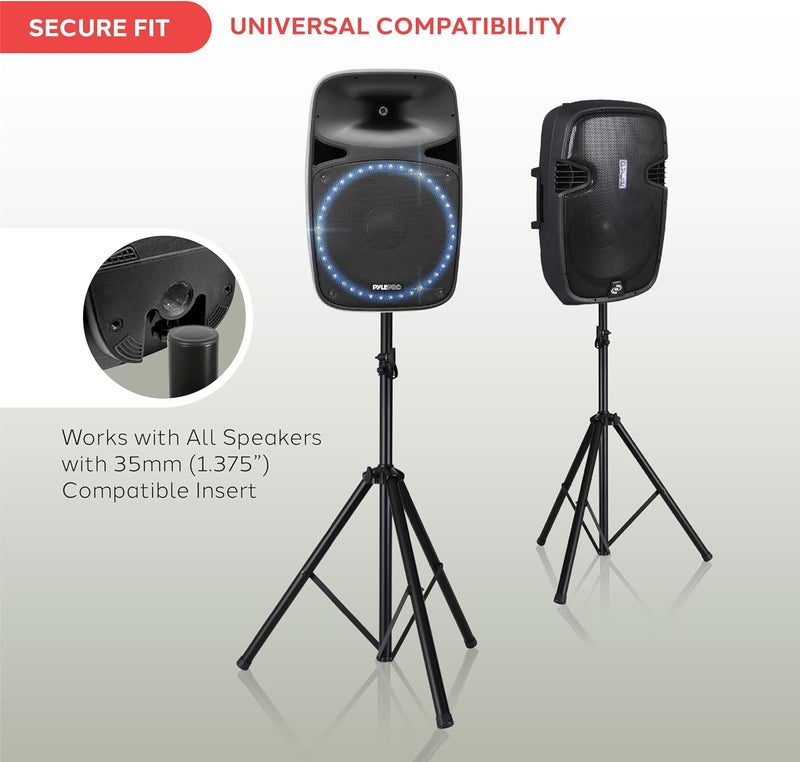 Pyle -PRO Universal Speaker Stand Mount Holder - 6’ft Heavy Duty Tripod w/Telescoping Height Adjustment 40” to 71” 35mm Compatible Insert Knob Style Lock Perfect for On-Stage or in-Studio Use AZPSTND2 - Image 5