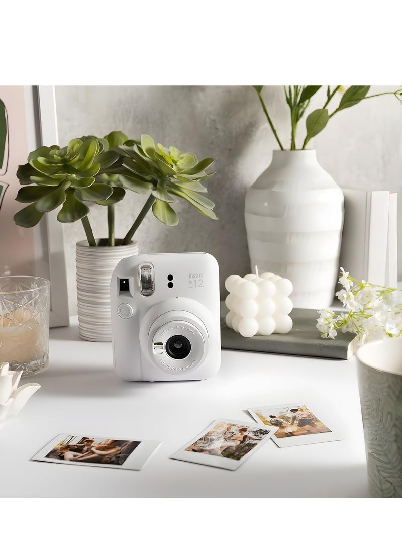 Instax Mini 12  Christmas Gift Box – White Instant Mini 12 Camera with Green Case, Rainbow Mini Film, Photo Frame, Pegs and Batteries – Perfect Christmas Gift for Kids, Teens, and Adults  - Image 2