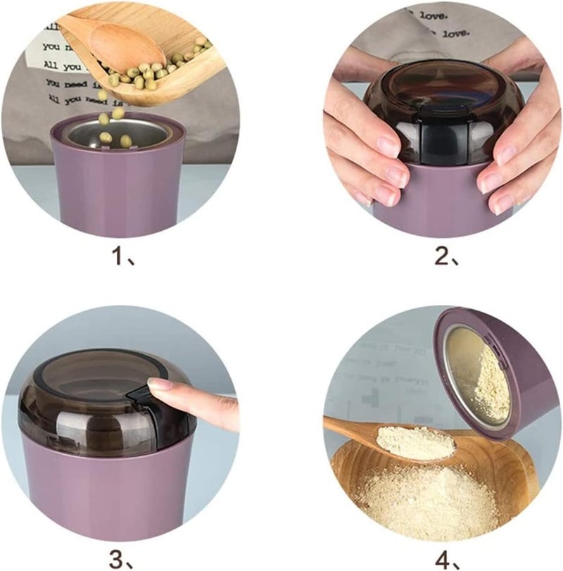 INKIES INKIES Spice Grinder Portable Electric Grain Mill Grinder Stainless Steel Dry Grain Spices Cereals Coffee Bean Grinder Machine  - Image 3
