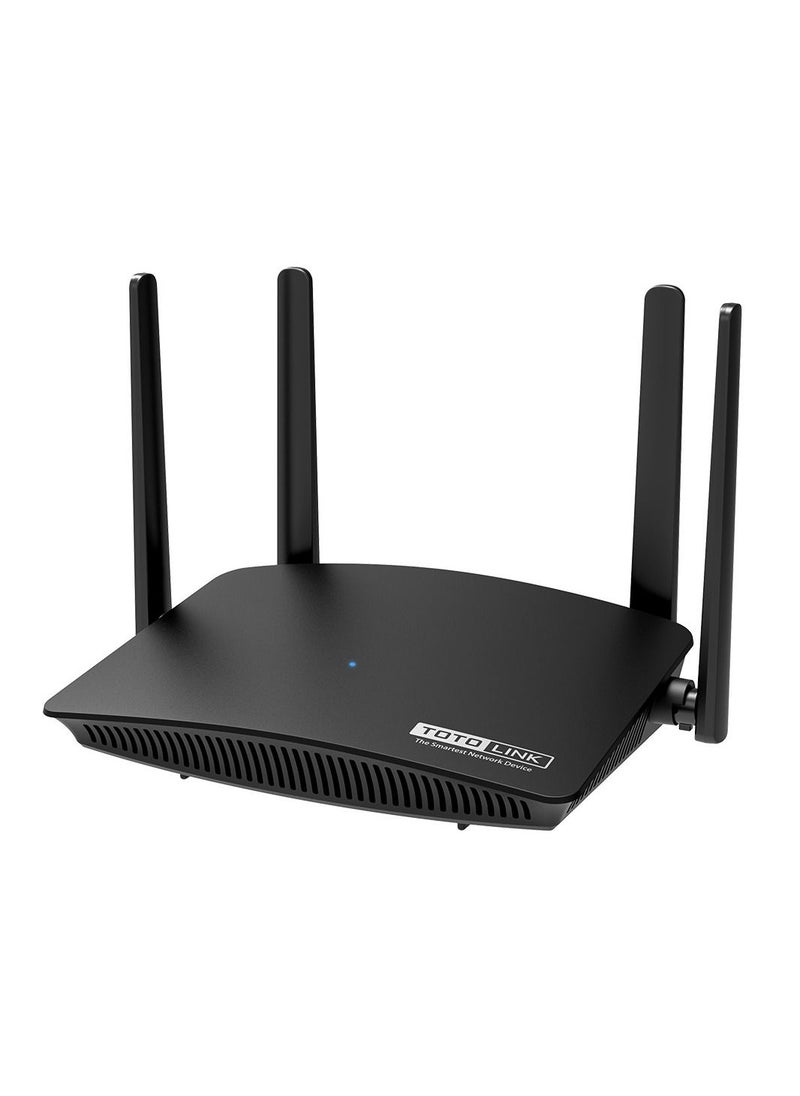 TOTOLINK - AC1200 Wireless Dual Band Router A720R Black ,2.4GHz and 5GHz simultaneously and delivering  speeds up to 1167Mbps ,IPTV supported ,Parental Control ,repeater mode , Beamforming Technology - Image 1