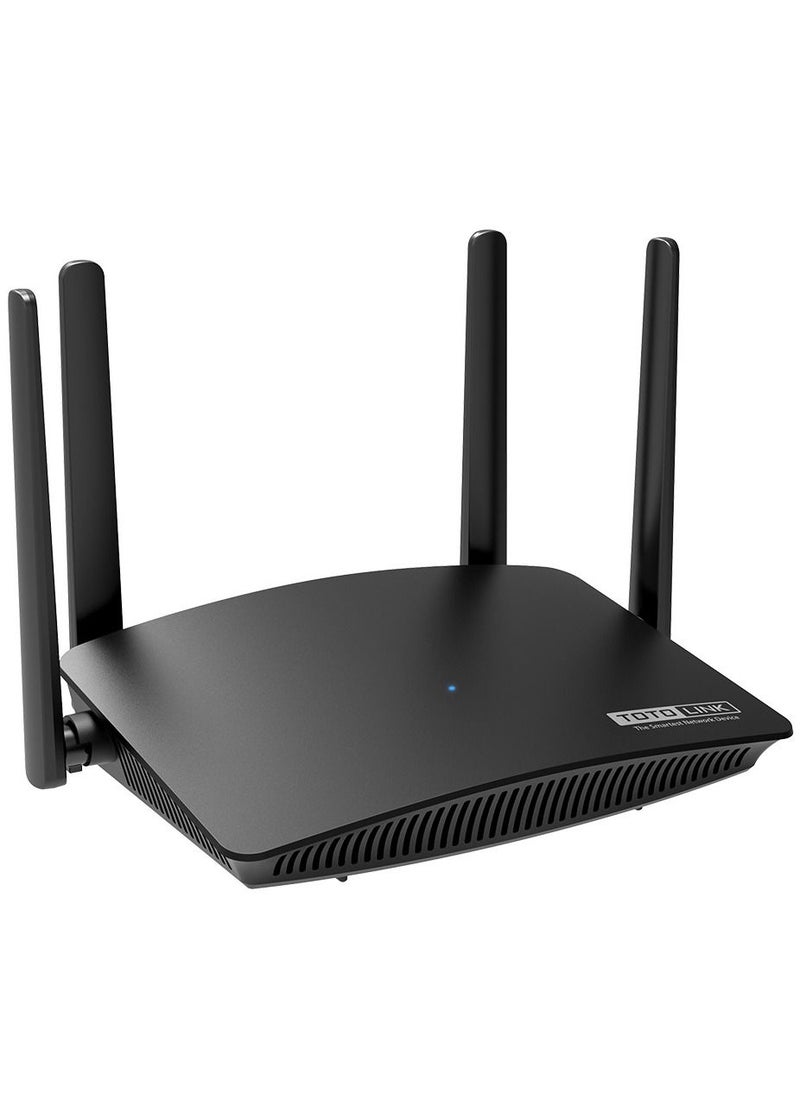 TOTOLINK - AC1200 Wireless Dual Band Router A720R Black ,2.4GHz and 5GHz simultaneously and delivering  speeds up to 1167Mbps ,IPTV supported ,Parental Control ,repeater mode , Beamforming Technology - Image 1