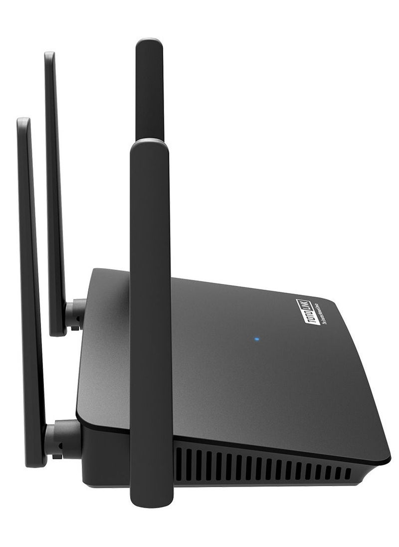 TOTOLINK - AC1200 Wireless Dual Band Router A720R Black ,2.4GHz and 5GHz simultaneously and delivering  speeds up to 1167Mbps ,IPTV supported ,Parental Control ,repeater mode , Beamforming Technology - Image 1