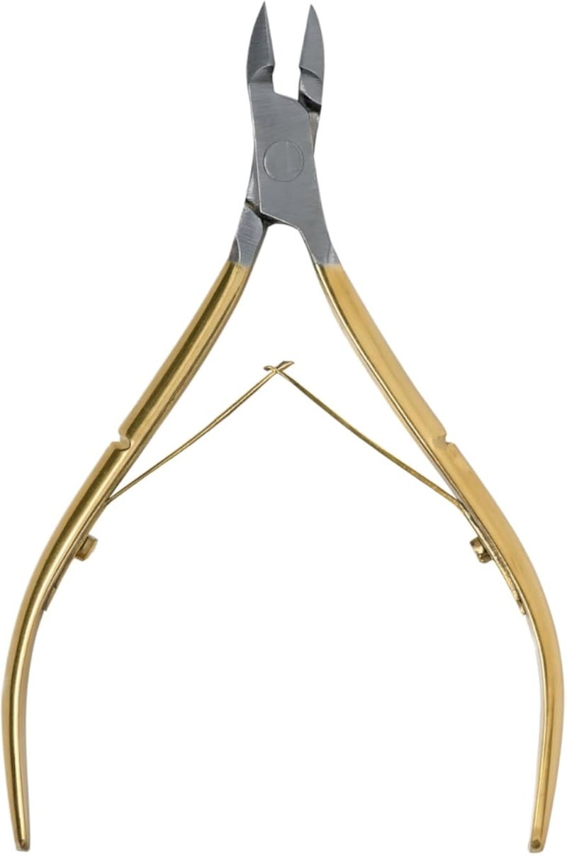 Professional Cuticle Nippers â€“ Gold Stainless Steel Nail Care Tool â€“ Long Handle Precision Cuticle Cutter Trimmer for Manicure & Pedicure â€“ Sharp, Durable, Ergonomic Design