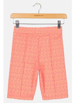 Adidas Kids Girl Sportswear Fit Outdoor Shorts, Peach  - Image 2