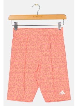 Adidas Kids Girl Sportswear Fit Outdoor Shorts, Peach  - Image 1