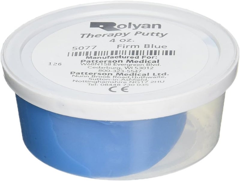Sammons Preston Firm Blue Therapy Putty - 4 Ounce Therapeutic Hand Exerciser for Rehabilitation and Grip Strength - Image 1