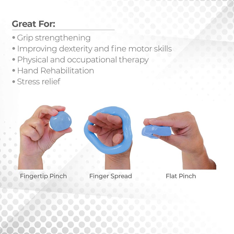 Sammons Preston Firm Blue Therapy Putty - 4 Ounce Therapeutic Hand Exerciser for Rehabilitation and Grip Strength - Image 4