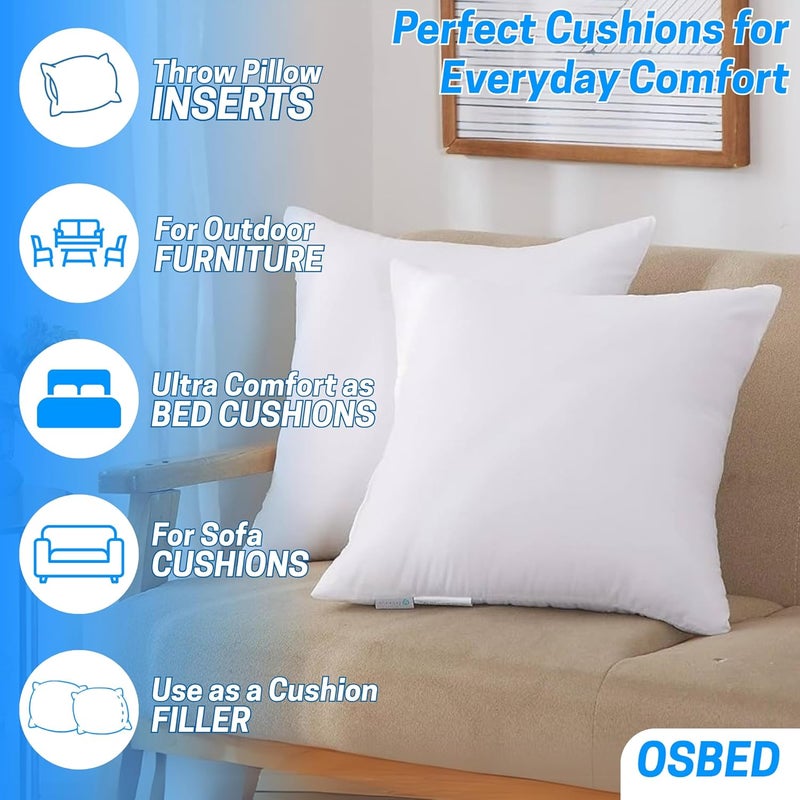 OSBED Luxury Cushion Inner Pads - Pack of 2, 45 x 45cm - Polyester Filling for Sofa and Home Decor - Image 5