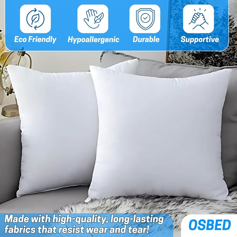 OSBED Luxury Cushion Inner Pads - Pack of 2, 45 x 45cm - Polyester Filling for Sofa and Home Decor - Image 3