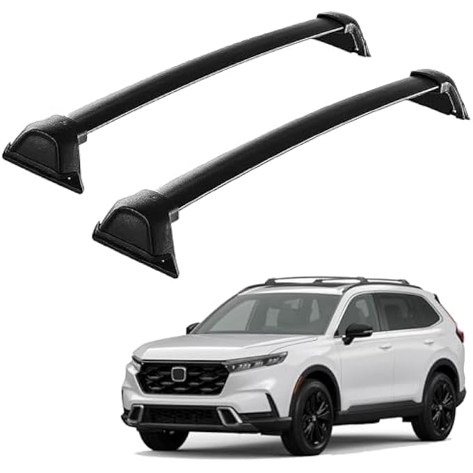 rayihni حامل سقف عوارض عرضية لهوندا CRV CR-V 2023 2024 2025 قضبان السقف، حاملة أمتعة قوية من الألمنيوم لعربة السقف لعربات الأمتعة، الكاياك، والدراجات - Image 2