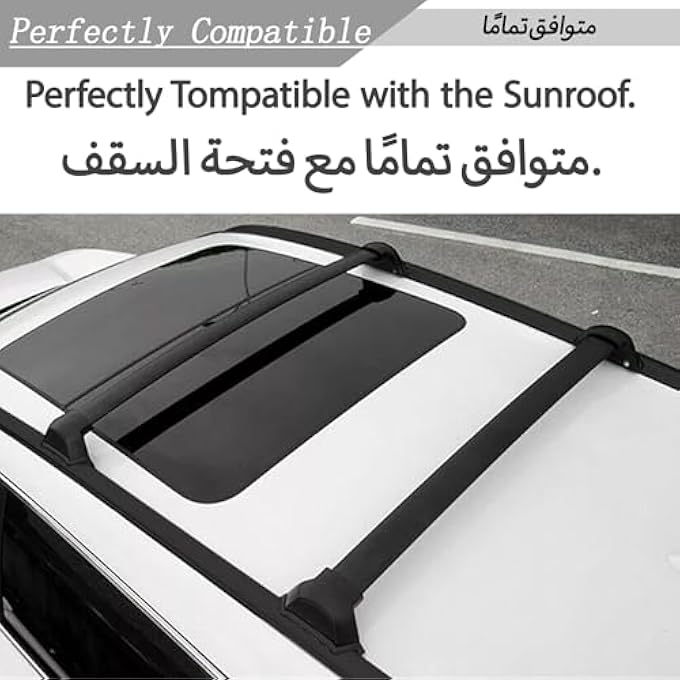 rayihni حامل سقف عوارض عرضية لهوندا CRV CR-V 2023 2024 2025 قضبان السقف، حاملة أمتعة قوية من الألمنيوم لعربة السقف لعربات الأمتعة، الكاياك، والدراجات - Image 3