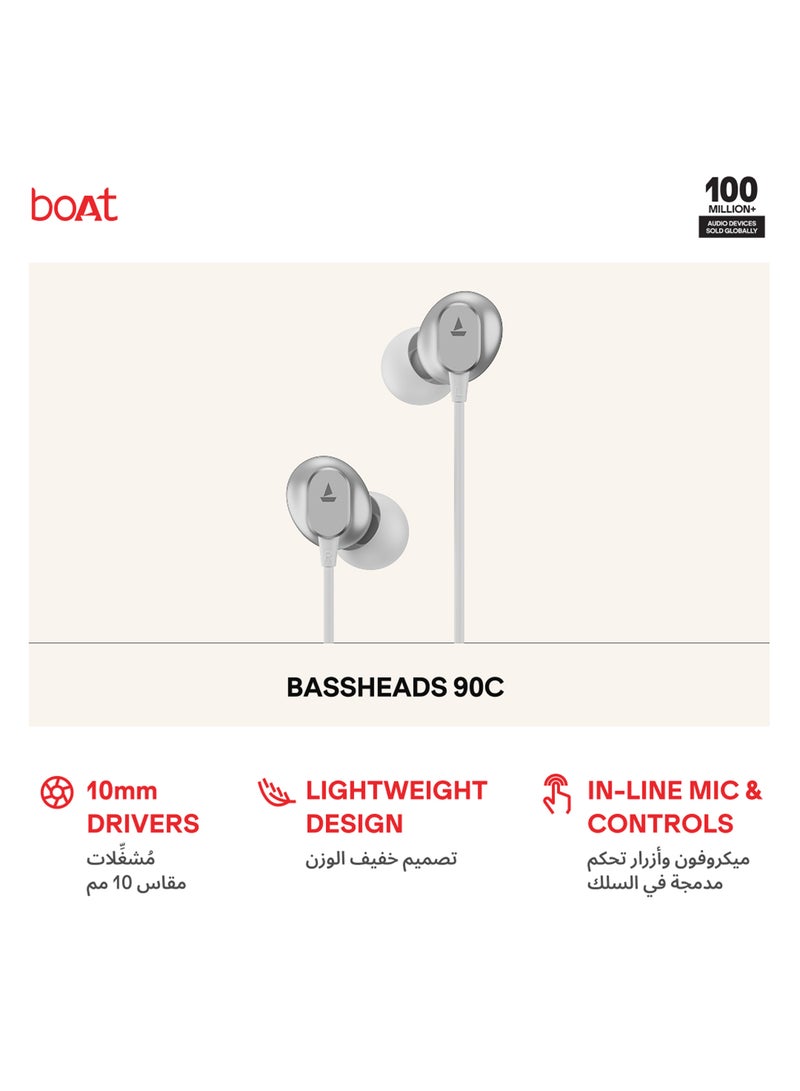 بوات سماعات الأذن السلكية Bassheads 90C، منفذ Type C، كابل بطول 120 سم - Image 1
