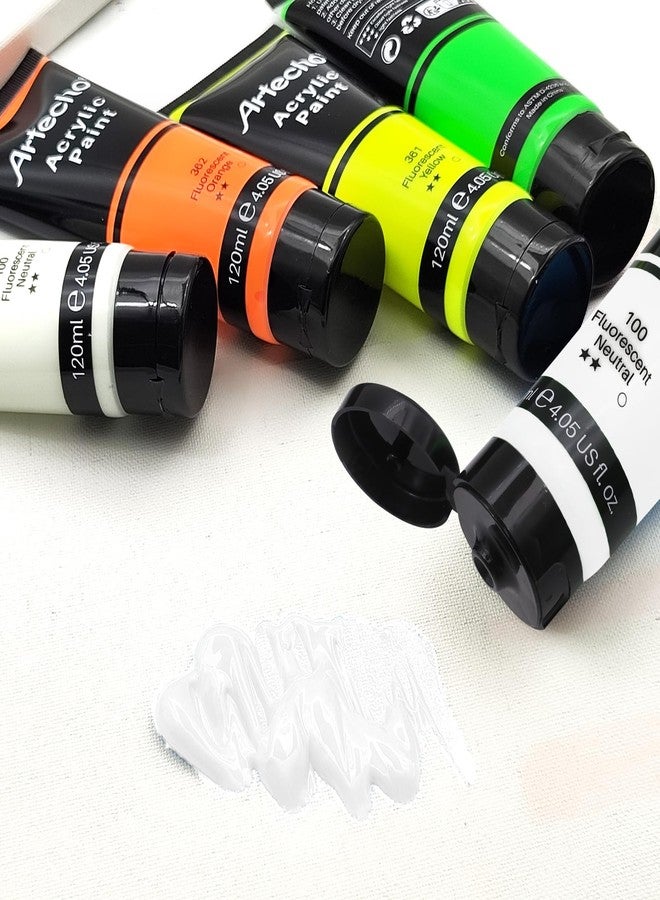 Artecho Glow in the Dark Paint, Neon Neutral Paint (120ml / 4.05oz) Tubes, Art Craft Paints for Canvas, Rock, Stone, Wood, Fabric, Art Supplies - Image 3
