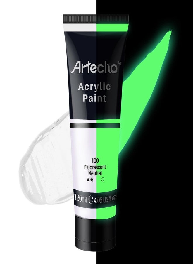 Artecho Glow in the Dark Paint, Neon Neutral Paint (120ml / 4.05oz) Tubes, Art Craft Paints for Canvas, Rock, Stone, Wood, Fabric, Art Supplies - Image 1