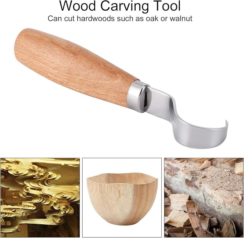 6.3 × 1.0 بوصة أداة إزميل خشب من الفولاذ عالي الكربون للأخشاب الصلبة ونحت الجوز - Image 4