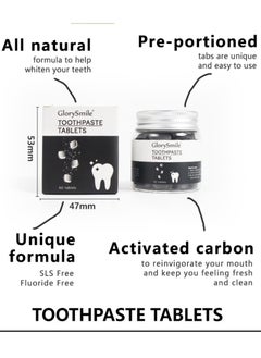 GlorySmile Charcoal Toothpaste Tablets Color Corrector Purple Teeth Whitening Anti Plaque Chewable Toothpaste Tablets Teeth Stain Removal Eco Friendly Mouthwash Tablets Travel Toothpaste Bites 30 Pcs  - Image 5
